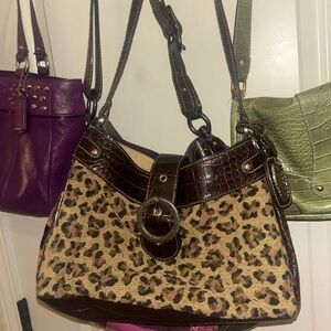 leopard print purse